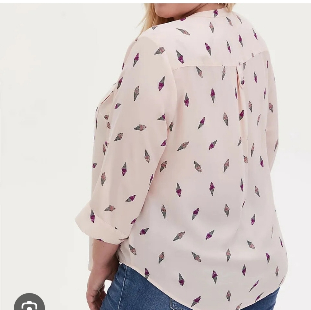 Torrid Icecream Cone Print  Blouse - Picture 2 of 7